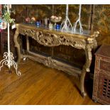 CARVED BAROQUE CONSOLE TABLE