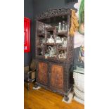 CARVED ASIAN CURIO CABINET