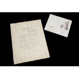 MARILYN MONROE LEE STRASBERG EULOGY, FUNERAL GUEST LIST, AND REMBERENCE CARD