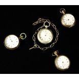 Lot of 4 Coin Silver Pocket Watches
