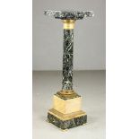 French Empire Style Verte Marble Pedestal