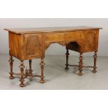 William and Mary Style Burl Walnut Sideboard