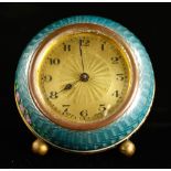 German Guilloche Enamel Clock