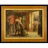 Rosell, Blacksmith's Shop, Oil on Canvas