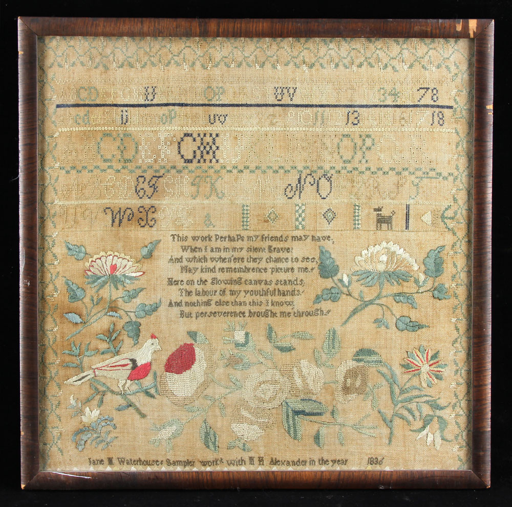 19th C. American Sampler