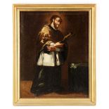 18th C. Spanish Colonial Portrait of a Priest, Oil on Canvas