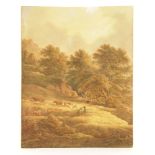 19th C. English Landscape Scene, Watercolor