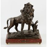 French Bronzed Lion Sculpture