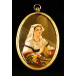 19th C. German Porcelain Portrait Plaque