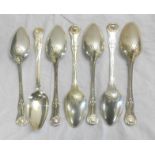 Silver Kings Pattern Serving/Soup Spoons, maker FH, London 1834 (7)