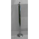 Unusual Chromium Plated Floor Standing Soda Siphon on domed base, approx. 34"H