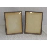 Pair Engine Turned Silver Photograph Frames with hardwood backs, easel stands, both hallmarked for