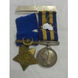 Egypt 1882 Victorian War Medal with TEL-EL-KEBIR Bar awarded to Pte. AW Martin 2/CDM with blue/white