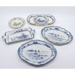 Mixed Lot: Royal Doulton Norfolk wares, comprising two oval serving dishes, three-section hors d'