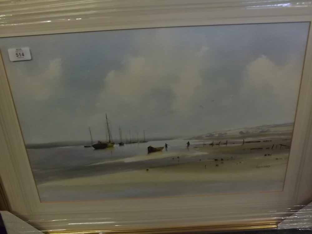 R WITCHARD, SIGNED LOWER RIGHT, WATERCOLOUR, North Norfolk view, 14" x 21"