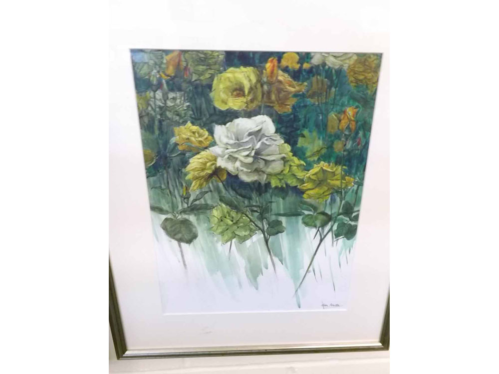 ALAN PENTON, SIGNED LOWER RIGHT, WATERCOLOUR, "Roses", 17" x 13"