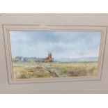 BRIAN C DAY, SIGNED LOWER RIGHT, WATERCOLOUR, "The path to Cley Mill", 5" x 9"