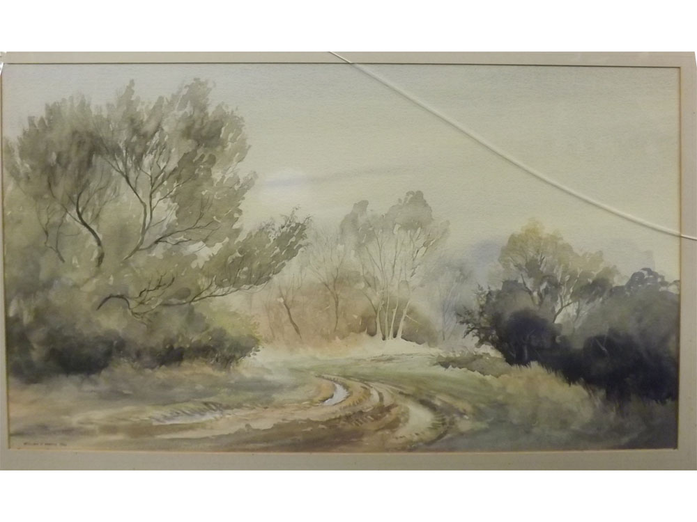 MIXED LOT: M MUELLER, FRAMED WATERCOLOUR, SNOW AT BRISLEY, TOGETHER WITH WILLIAM H NORTH, FRAMED - Bild 2 aus 2