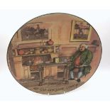 Royal Doulton charger, Dr Johnson at the Cheshire cheese, marks to reverse "D5911", 13 1/2" diameter