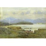 L P STRANGMAN, SIGNED LOWER LEFT, WATERCOLOUR "Kenmare River" 9" x 14"