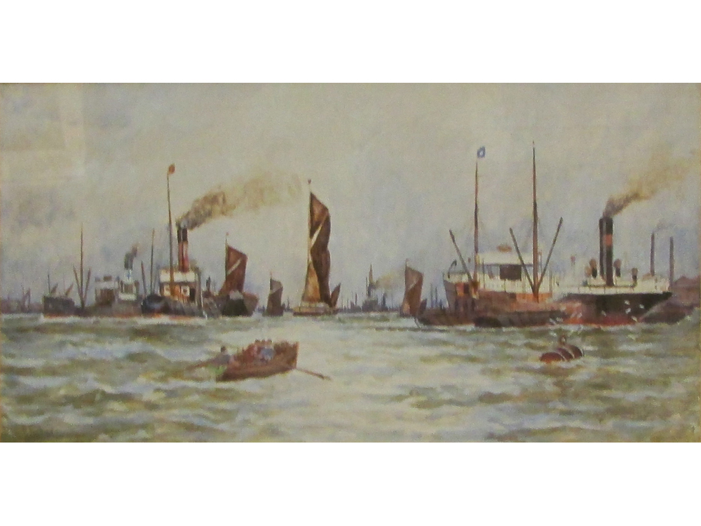 H FOSTER SIGNED PAIR OF WATERCOLOURS, Coastal Scenes with Fishing Boats 6" x 12" (2) - Bild 2 aus 2