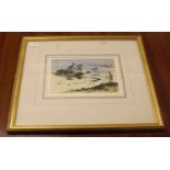 PHILIP RICKMAN, FOUR MONOGRAMMED/SIGNED, GROUP OF SIX WATERCOLOURS Landscape and Bird Studies, 4"