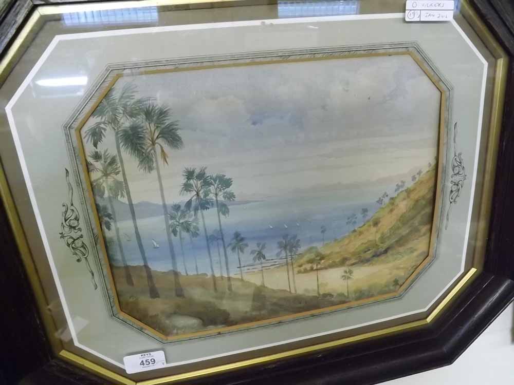 UNSIGNED PAIR OF WATERCOLOURS, African Coastal Scenes, 9" x 13" (2) - Bild 2 aus 2