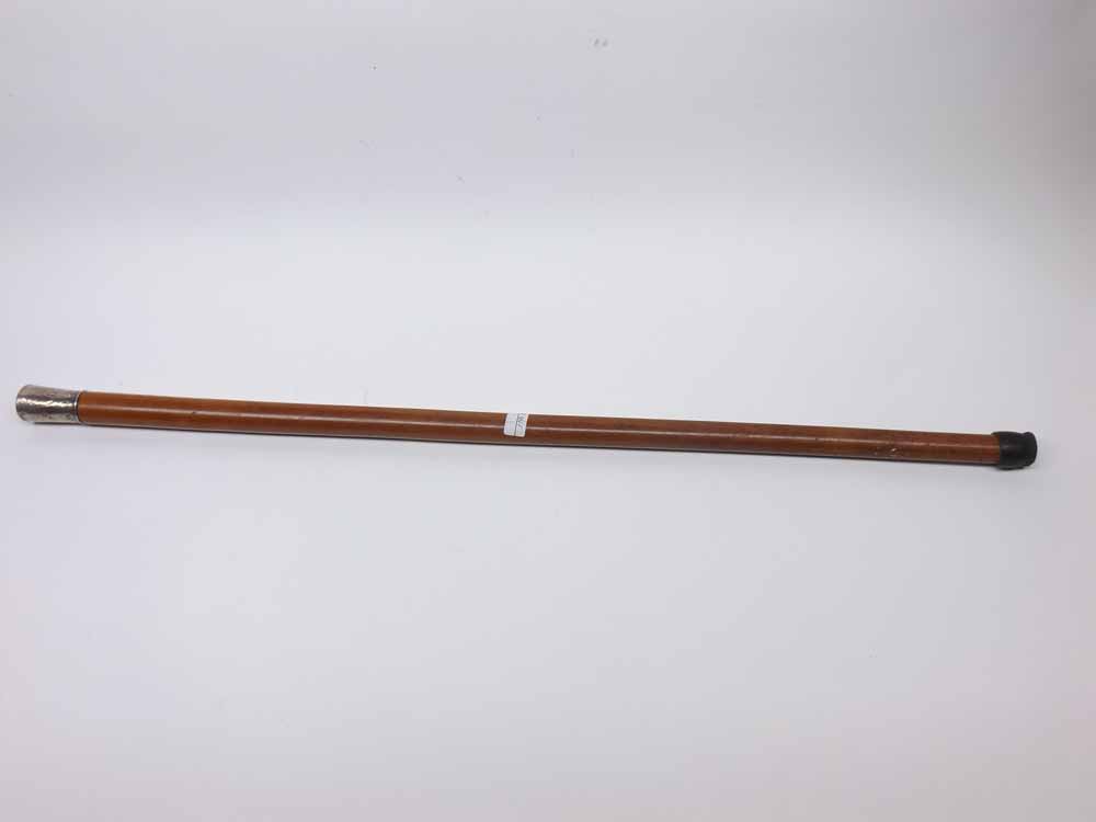 Vintage silver topped swagger stick, approx 30" long - Image 2 of 2