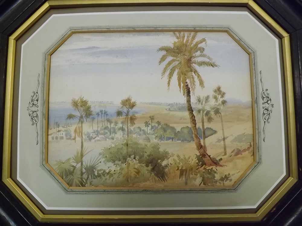 UNSIGNED PAIR OF WATERCOLOURS, African Coastal Scenes, 9" x 13" (2)