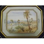 UNSIGNED PAIR OF WATERCOLOURS, African Coastal Scenes, 9" x 13" (2)