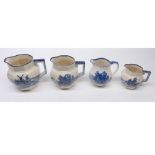 Mixed Lot: four assorted Royal Doulton Norfolk pattern jugs, three of octagonal form and the other