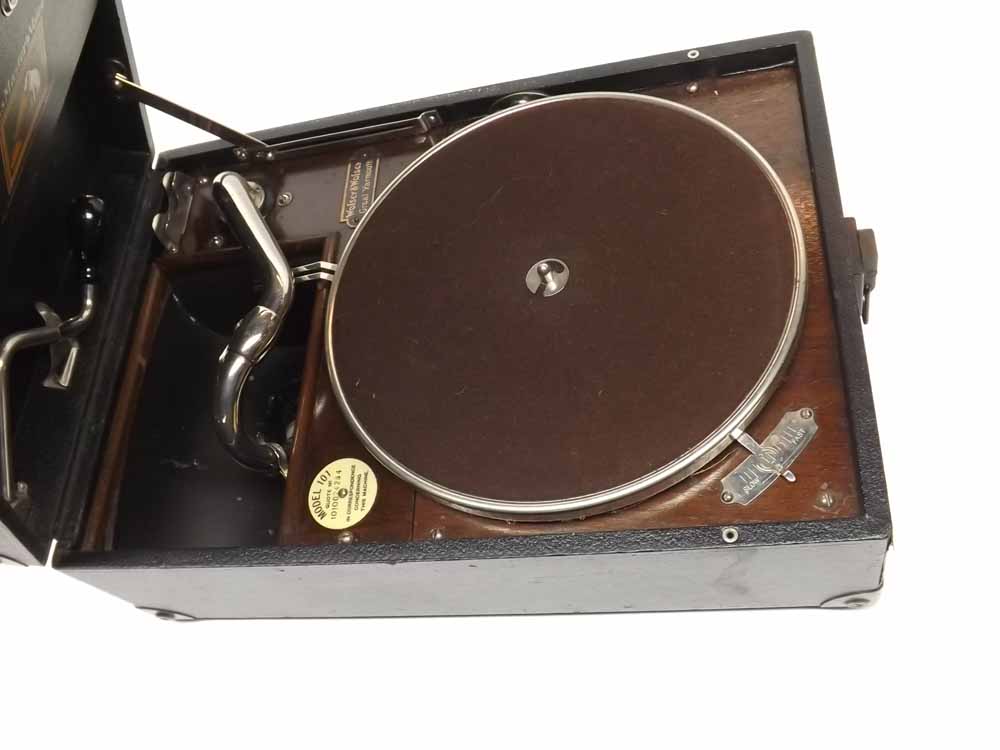 Vintage HMV model 101 portable cased gramophone