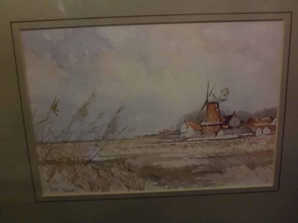 MONOGRAMMED AND DATED 1912 WATERCOLOUR, INSCRIBED Wells, TOGETHER WITH BRIAN SOWERBY, SIGNED