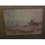 MONOGRAMMED AND DATED 1912 WATERCOLOUR, INSCRIBED Wells, TOGETHER WITH BRIAN SOWERBY, SIGNED