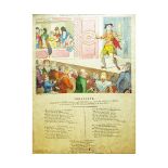 AFTER G CRUICKSHANK, hand coloured engraving, published 1811, "Bonaparte", 6" x 8 1/2"