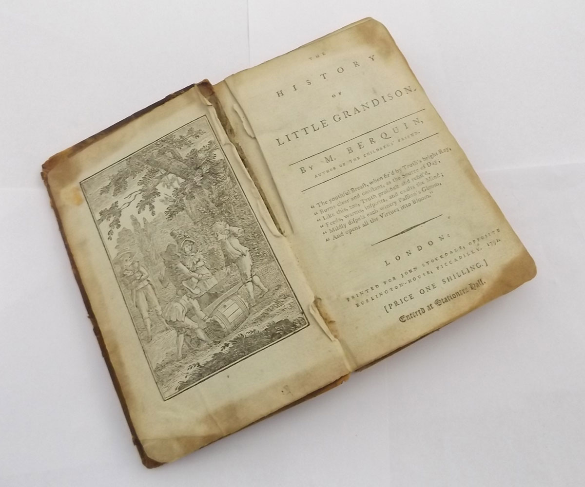 ARNAUD BERQUIN: THE HISTORY OF LITTLE GRANDISON, London, for John Stockdale, 1791 1st edition,