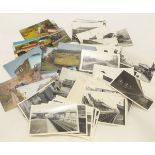 Packet: assorted railway ppc including real photographic and modern + 80+ postcard sized photos