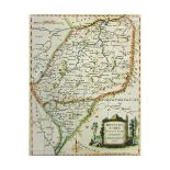 T KITCHIN/J BARBER: ROXBURGSHIRE, engraved hand coloured map, circa 1772, approx 250 x 180mm, framed