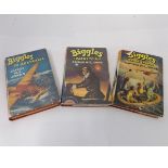W E JOHNS, 3 TITLES: BIGGLES IN AUSTRALIA, 1955, 1st edition; BIGGLES LEARNS TO FLY, 1955, 1st re-