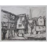 WILLIAM PALMER ROBINS, signed in pencil to margin, two black and white etchings, Norwich Cathedral