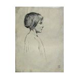 PERCY LANCASTER, signed in pencil to margin, black and white etching, Child's head and shoulders
