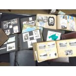 One Box: approx 10 circa mid-20th century holiday snapshot photograph albums, mainly circa 1940s and