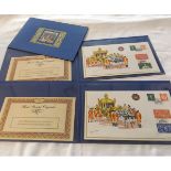 GB 2003 Golden Jubilee, 3 Benham covers hand painted and signed by the artist Richard Barton