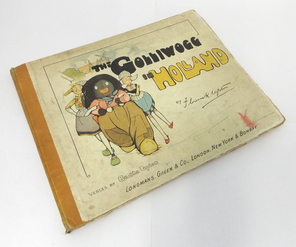 FLORENCE K UPTON: THE GOLLIWOGG IN HOLLAND, [1904], oblong original cloth backed pictorial boards