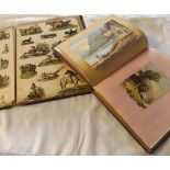 Victorian scrap album, containing assorted chromo litho scraps, sports, flowers, children etc,