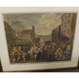 AFTER W HOGARTH, engraved by L Sullivan, hand coloured engraving, published 1750, retouched and