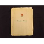 Cunard White Star "Cruise News", original printed folder for Mediterranean Cruise 1951 Saturday