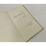 [OSCAR WILDE] "C33": THE BALLED OF READING GAOL, London, Leonard Smithers, 1898, 4th edition,