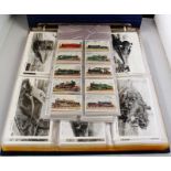 Three modern albums: large collection of railway picture postcards including some real