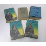 W E JOHNS, 5 TITLES: BIGGLES FLIES NORTH, 1939 "Pyramid" edition, original pictorial cloth;